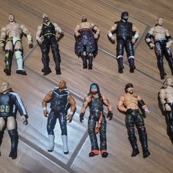 Aew Set Of 10 Men's Wrestling Action Figures 