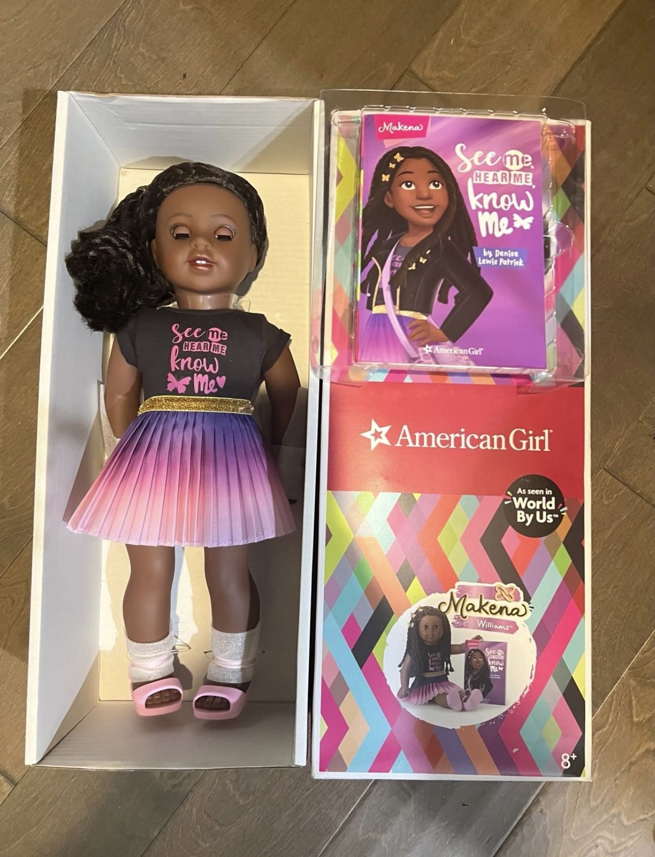 American Girl World By Us Makena Doll & Book NIB