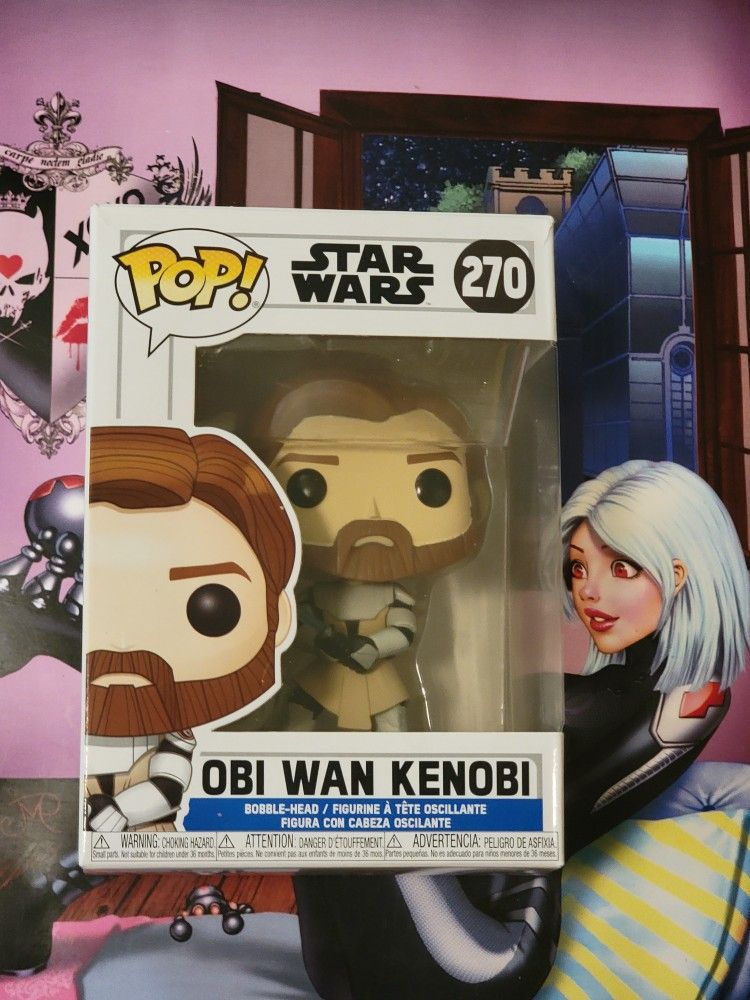 Funko Pop! Vinyl: Obi-Wan Kenobi #270 (damaged box read description) 🚢🐊🚢