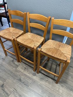 Set of 3 Ladder-Back Counter Stools