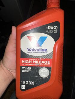 Valvoline Oil High Mileage 10w-30 1Qt