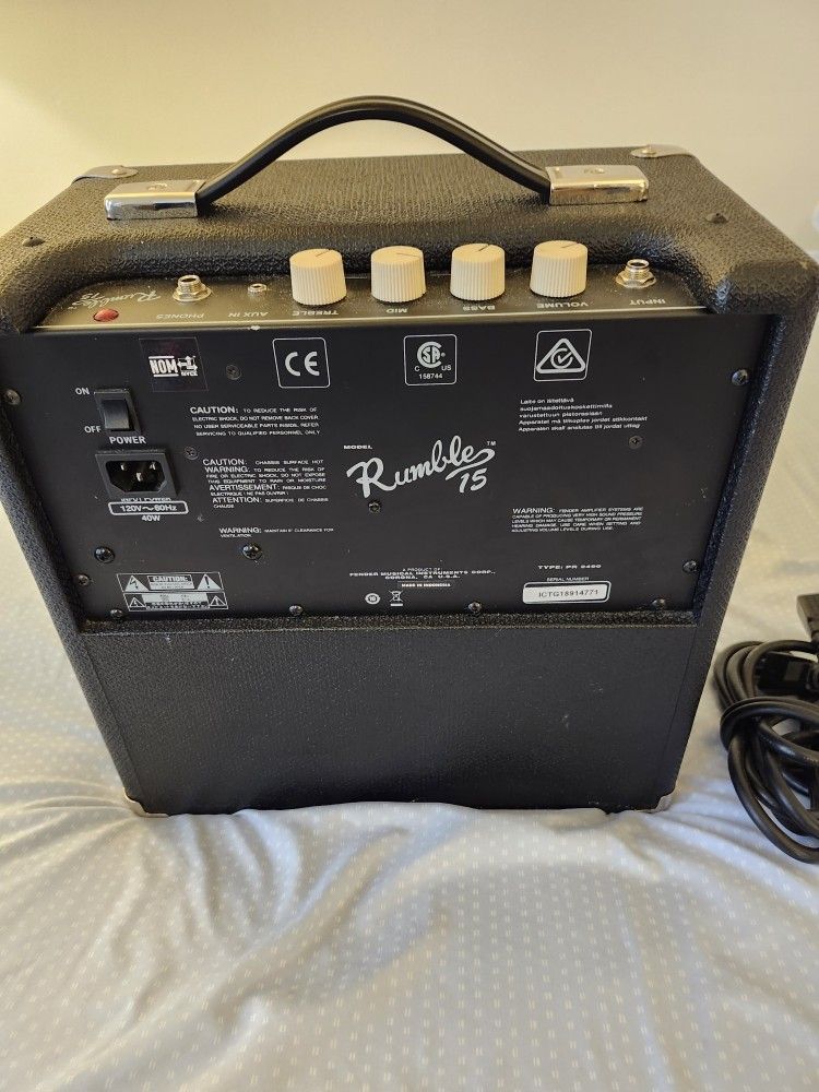 Brand New Fender Rumble 15 Bass Guitar Amp