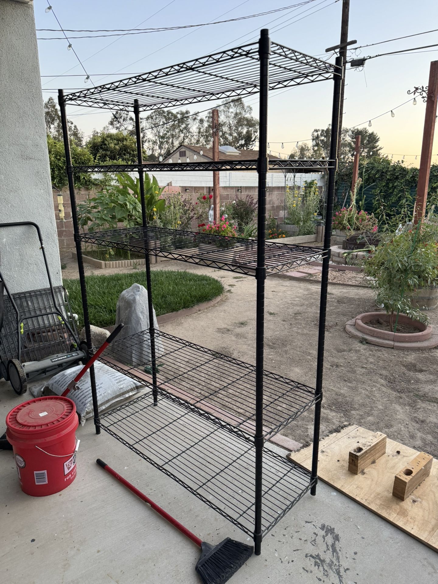 Black Metal Wire Shelving
