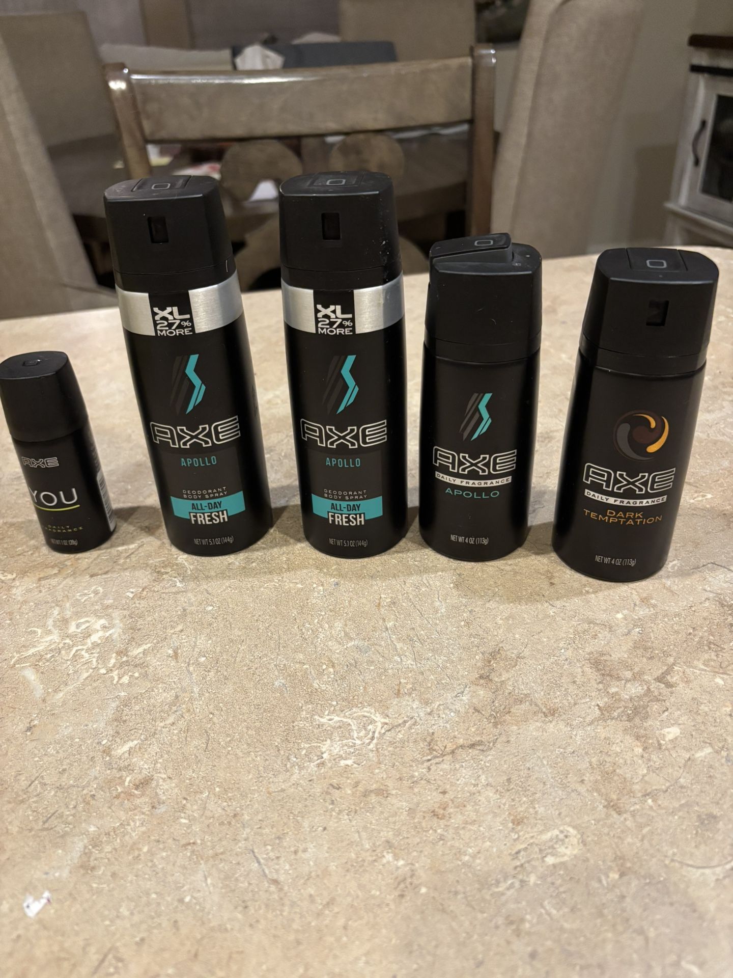Axe Body Spray - 5 New Bottles