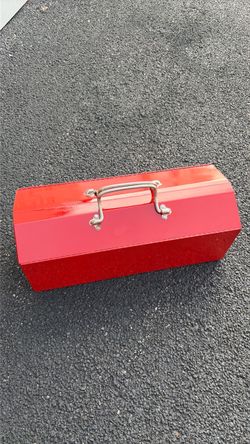 Red metal toolbox