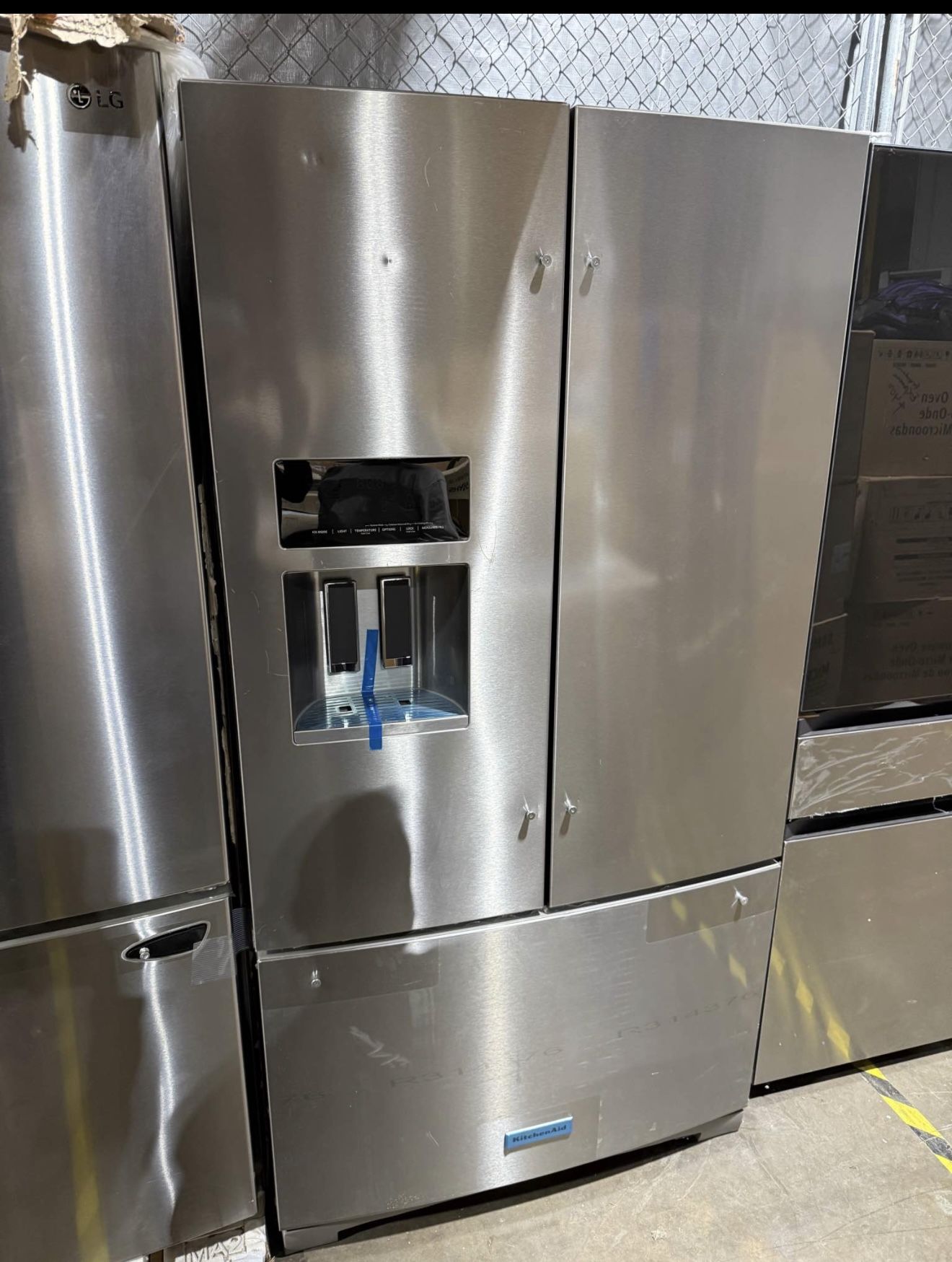 On Sale!  36” width New Kitchen Aid Refrigerator Stainless Steel