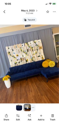 Royal blue sectional