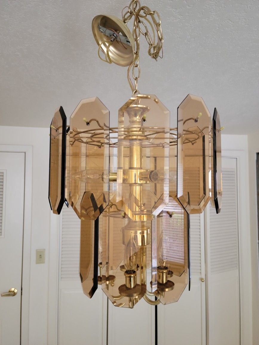 Vintage Chandelier Late 70s  Vintage 