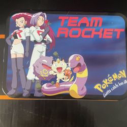 Team Rocket Pokémon Gotta catch ‘em all ! 1(contact info removed) Metal Lunch Box/Trading Card Tin Empty