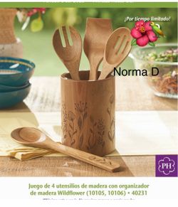 Set de 4 utensilios y organizador de madera nuevos en sus cajas precio fijo 🌺 princess house 🌺