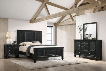 4 Piece Bedroom Set Include Queen Bed, Dresser, Mirror, 1 Nightstand…Optional Chest and sizes can be added