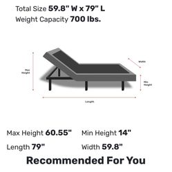 Queen Adjustable Bed Base/Frame 