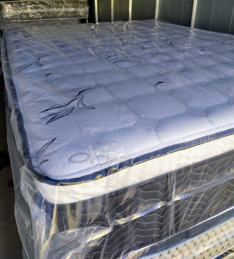 queen bamboo only mattress orthopedic with pillow top brand new