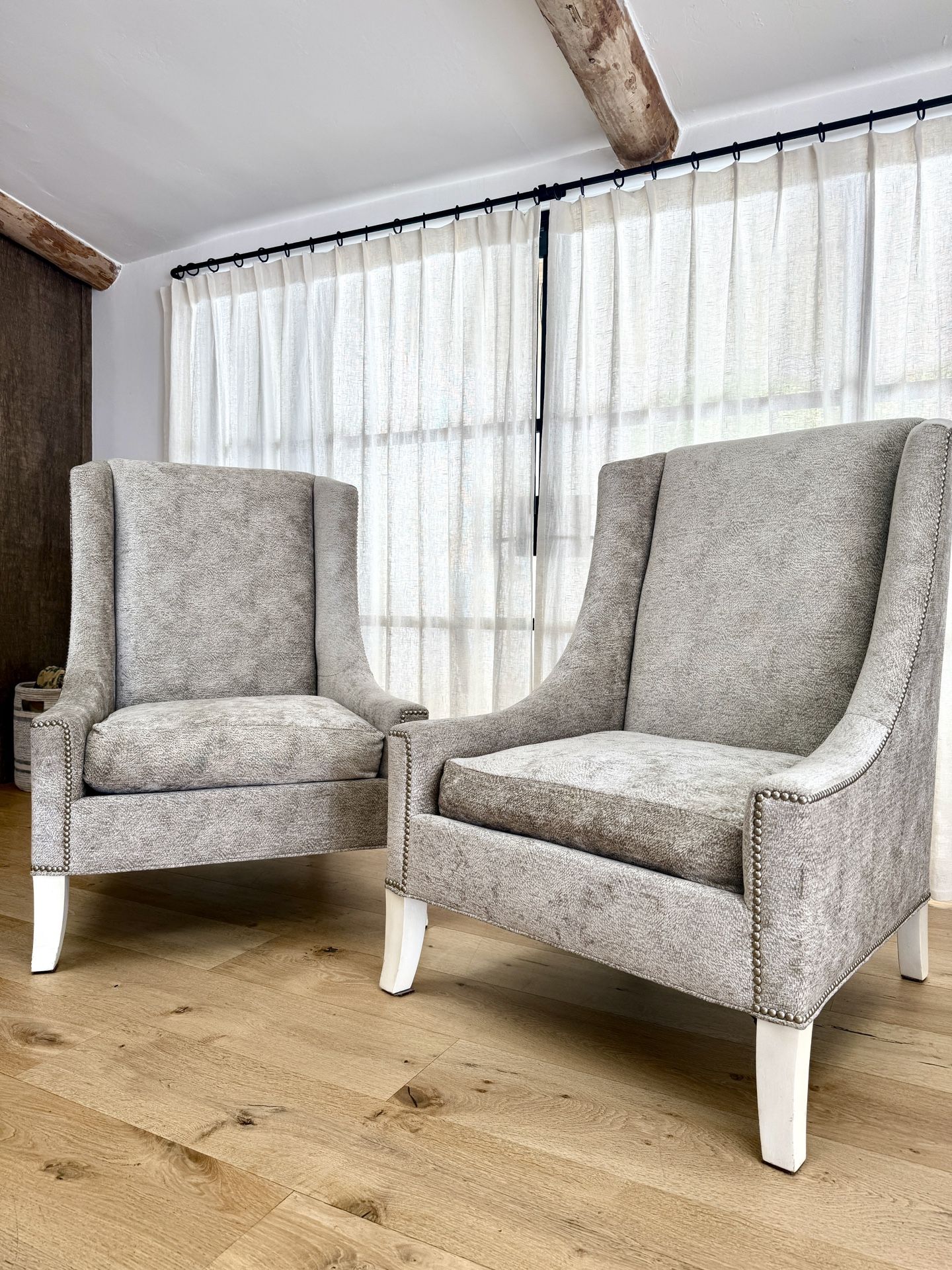 2-Modern Wingback Custom Apolstered - OBO