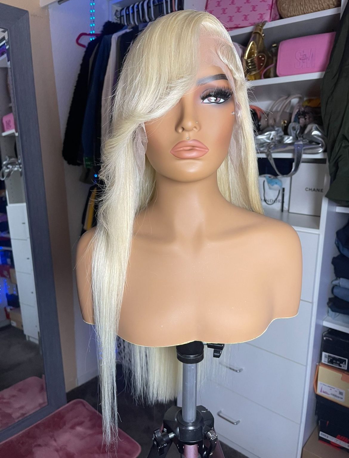 28 inch 613 13x6 transparent frontal 200% density