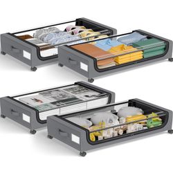 Under Bed Storage with Wheels: XXL Underbed Storage Containers with Lids