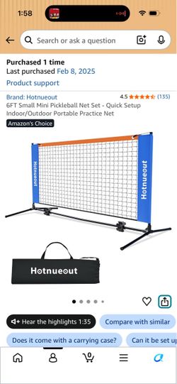 6FT Small Mini Pickleball Net Set - Quick Setup Indoor/Outdoor Portable Practice Net