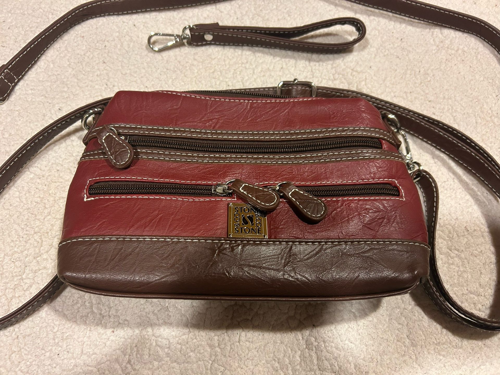 Brand New Stone And Co. Leather Clutch Bag