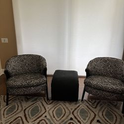Side Chairs (2) With Foot Rest. High End