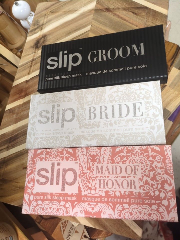 SLIP GROOM BRIDE & MAID OF HONOR SET