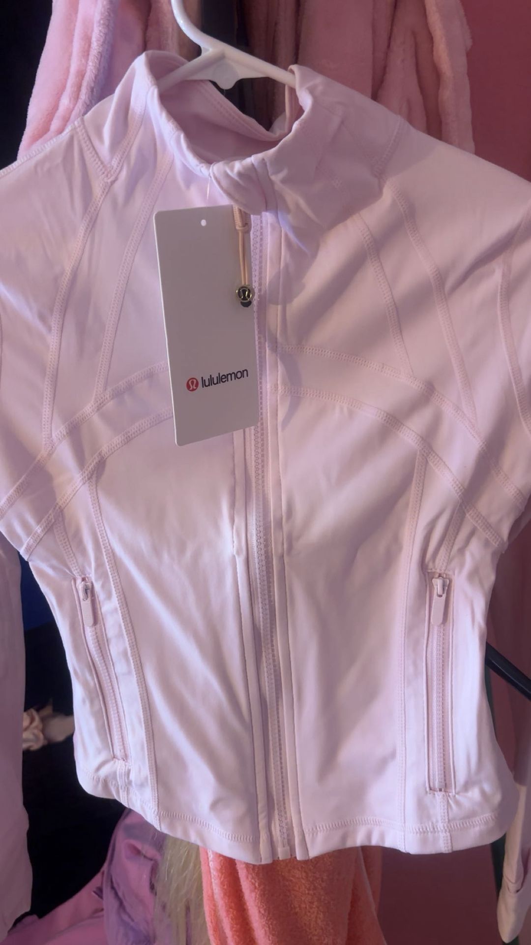 pink cropped lululemon