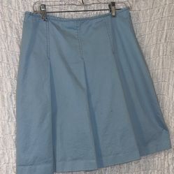 Eddie Bauer: 100% Cotton Pleated Knee Length Skirt, Size: 4
