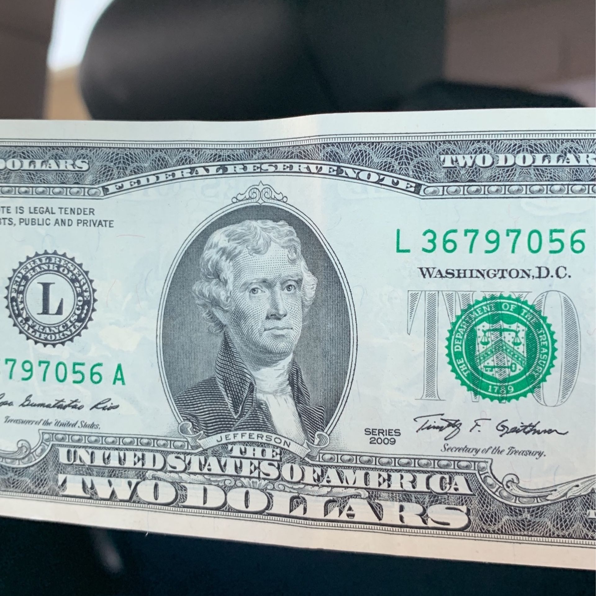 Two Dollar Bill 2009