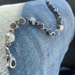 Super Rare Chrome Heart Dice Bracelet 🎲