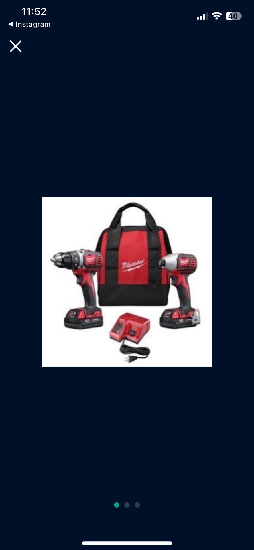 Milwaukee 2261-22 18-Volt Compact Drill and Impact Drill Combo Kit *New Unopened*