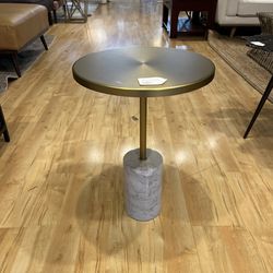 Small Marble Brass Side Table