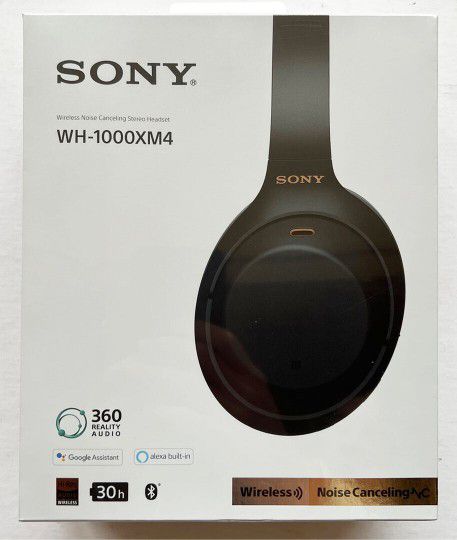 SONY - WH1000XM4 Wireless Noise Cancelling Over The Ear Headphones 