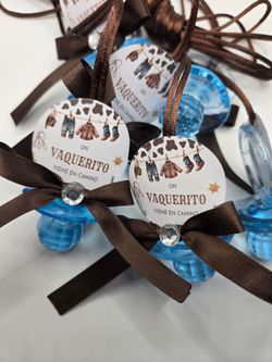 Baby Shower Vaquerito Pacifiers Guest Favor Necklaces