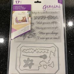 Crafter's Companion Gemini Stamps & Dies Floral Spray For Photo Cards
