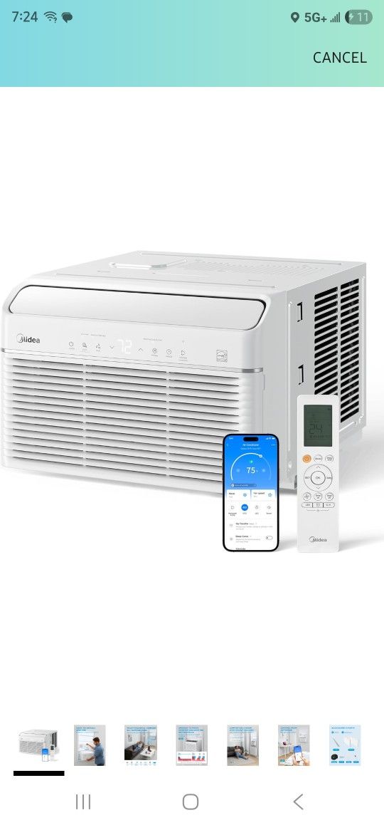 Midea 12,000 BTU Smart Inverter Air Conditioner Window Unit with Heat and Dehumidifier – Cools up to 550 Sq. Ft., Energy Star Rated, Quiet Operation,