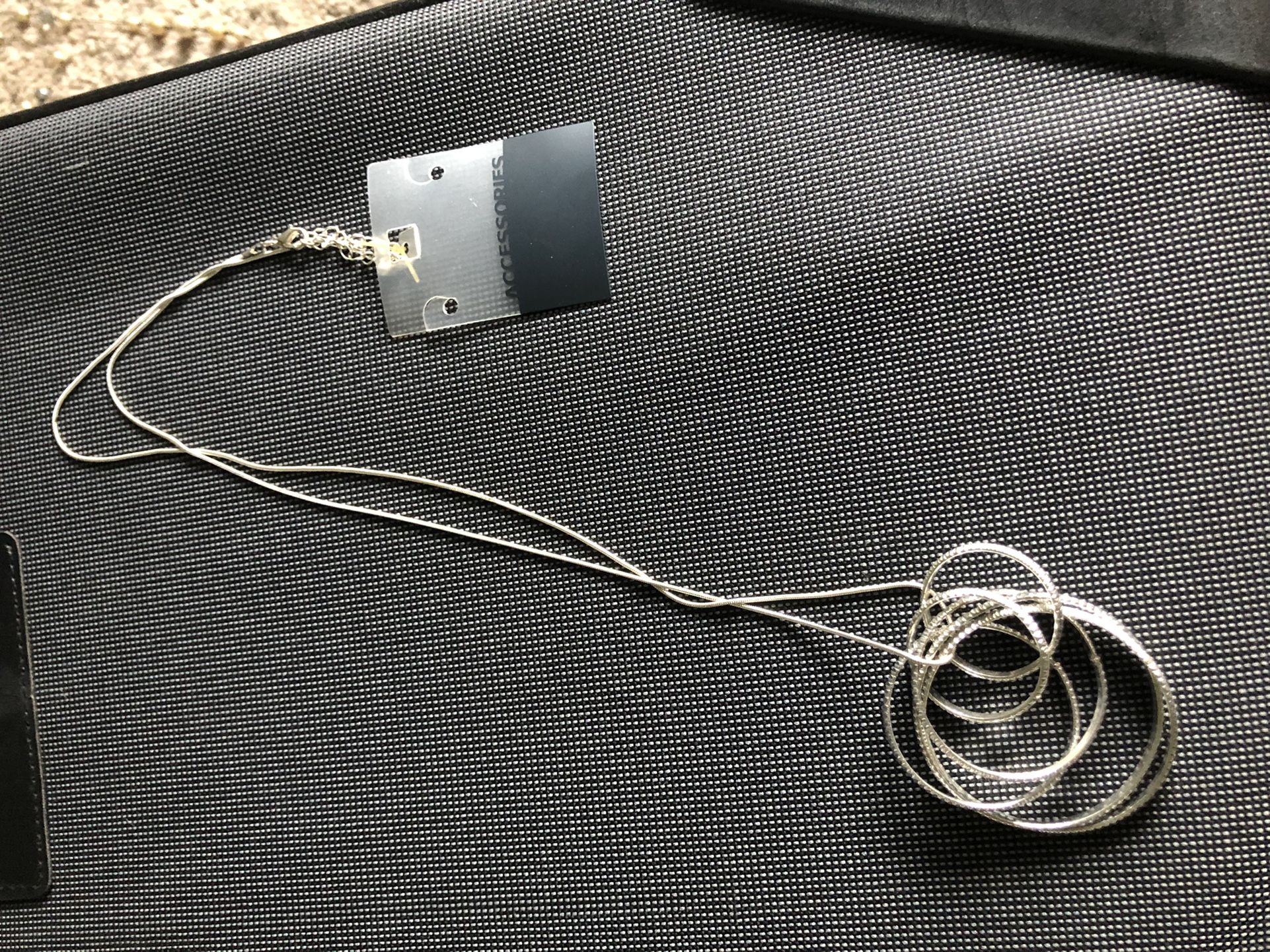 NWT Metal Circle Gem Necklace- West Chester