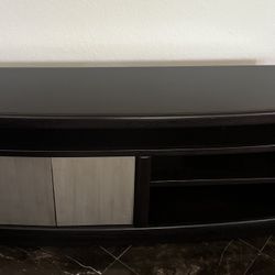 Beautiful Dark Brown Wood TV Stand