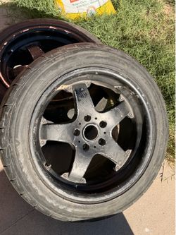 Black wheels and tires