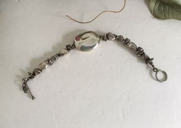 Sterling 925 Barse  Nugget Design 7" Bracelet 48.3 Grams 