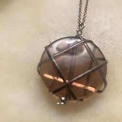 Pendant Wrapped Sterling On A Sterling Chain