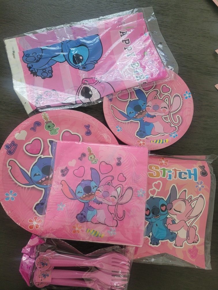 Stitch and Angel Party Stuff