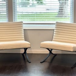 Arhaus Vander 30” Leather Accent Chair – Modern Luxury Design