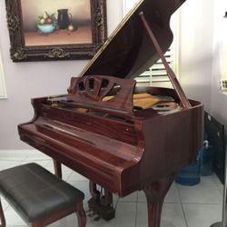 Steigerman 143 walnut baby grand piano