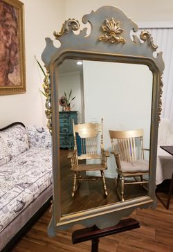 Beautiful Antique Wood French Mirror