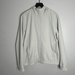 Lululemon License To Train Textured Full Zip Jacket Mens Medium Grey Silver