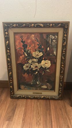 Margot art in gold frame