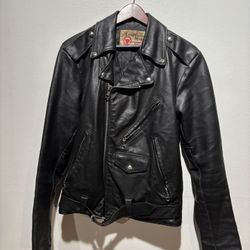 Vintage Leather Motorcycle Jacket