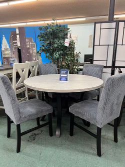  🔥 Flash Deal 🔥Brand New Round Dining table with four Chairs $499, Finance available, Delivery available