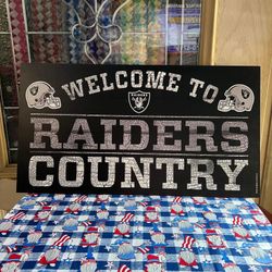 Las Vegas Raiders Wood Sign