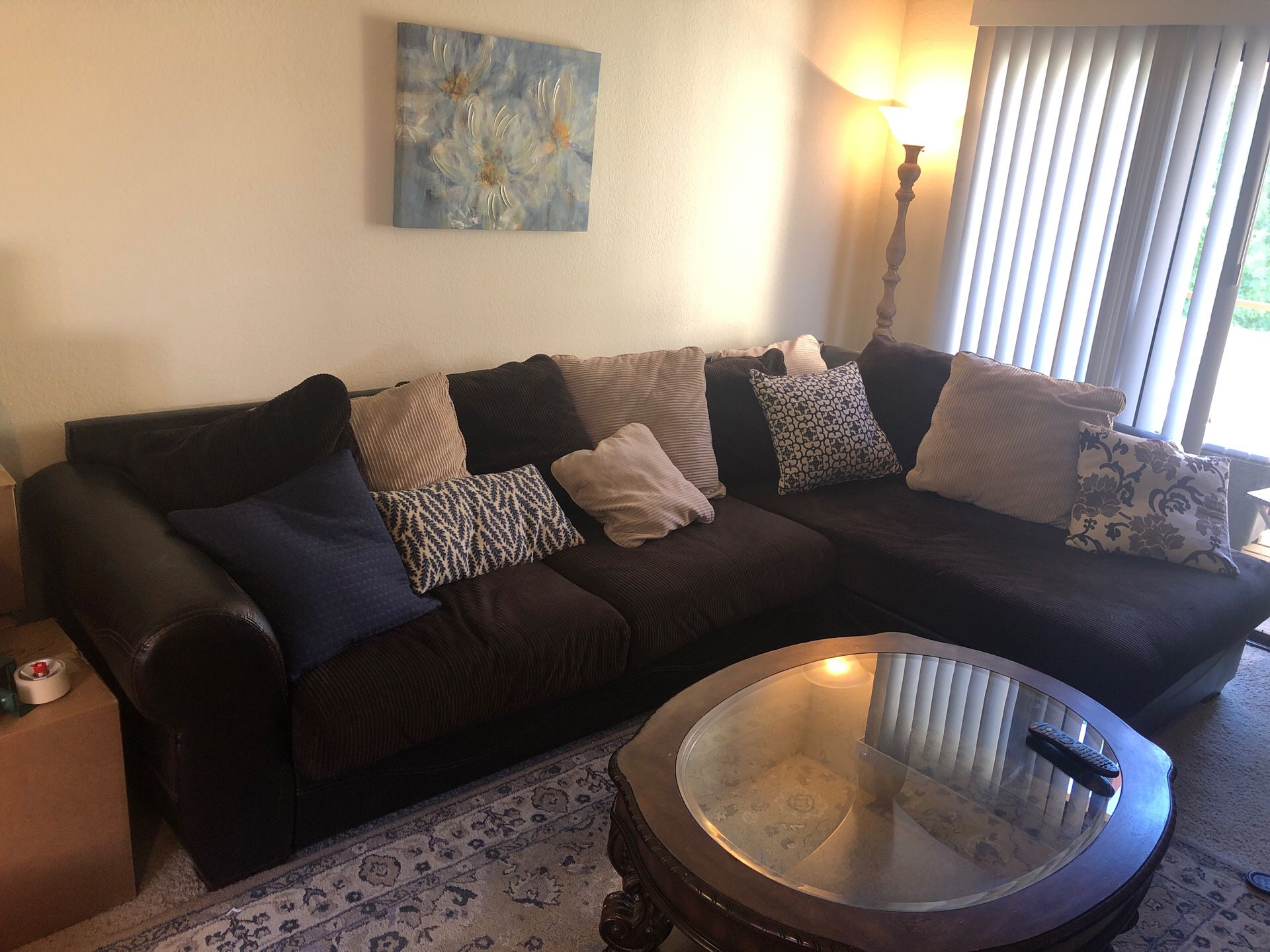 Sectional Couch with Coffee table