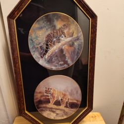 M L. George Fine China Plates Display